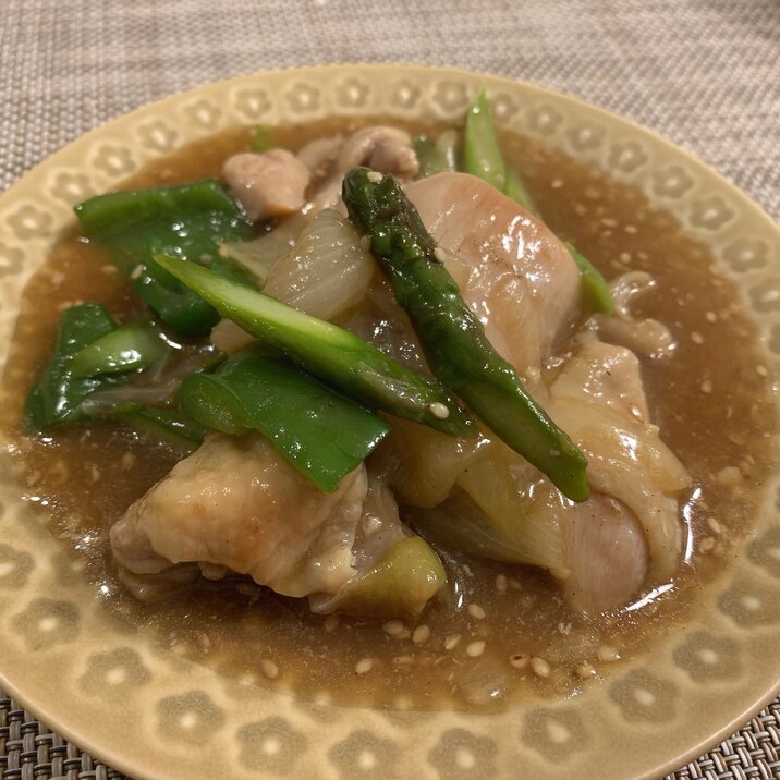 野菜たっぷり!簡単鶏肉オイスターソース炒め